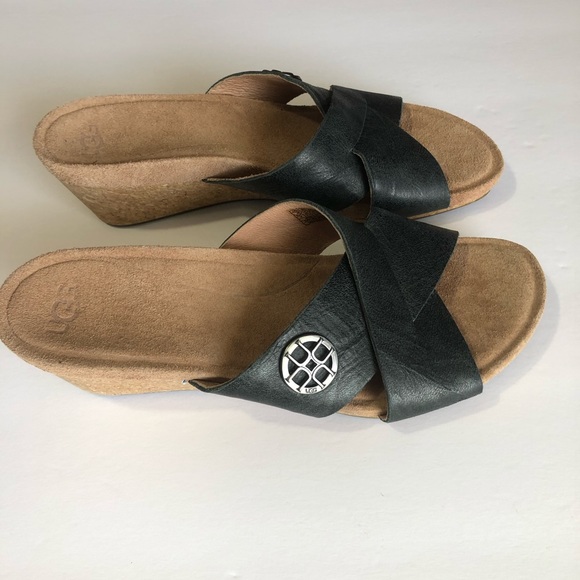UGG Shoes - UGG Australia Lyra Women’s Black Sandals Size:8